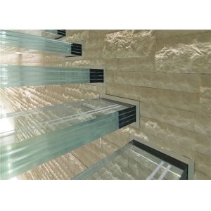 Invisible Stringer Floating Glass Staircase Irreplaceable Look 5 Years Warranty
