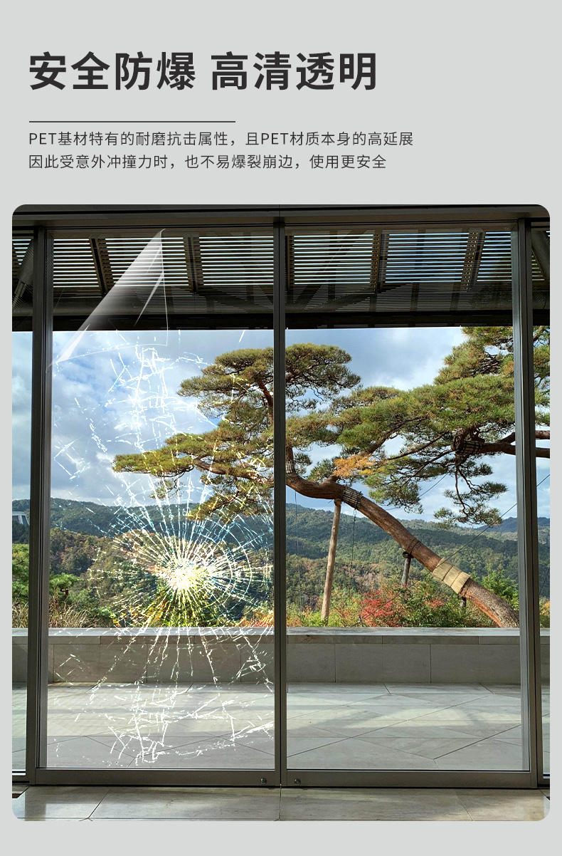 60cm*10m PET Transparent Self Adhesive Back Wall Protective Film for Oil Proof Waterproof Glass Anti Explosion Sticker