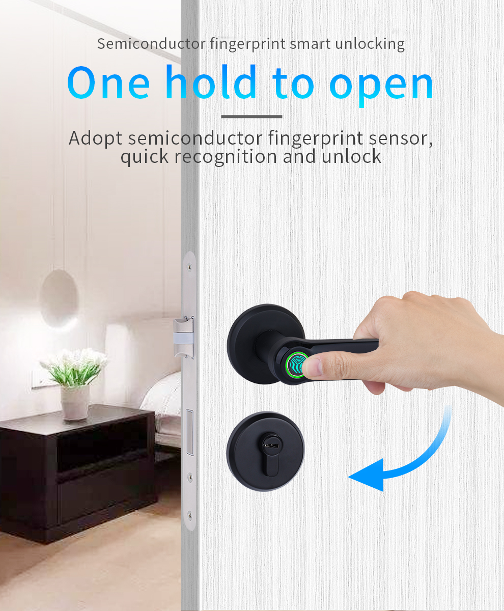 200 Fingerprint Intelligent Door Lock Tuya Bluetooth Deadbolt