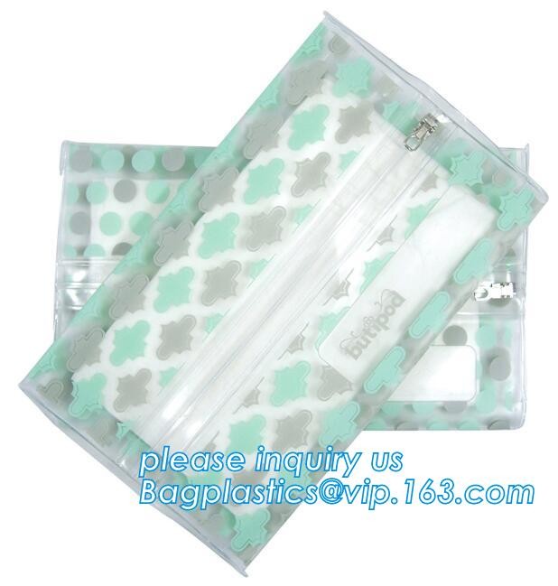 Plastic Bag OEM Custom PVC Loop Handle Image Printed Plastic Shopping Bag,Promotional Clear Waterproof Plastic Cosmetic