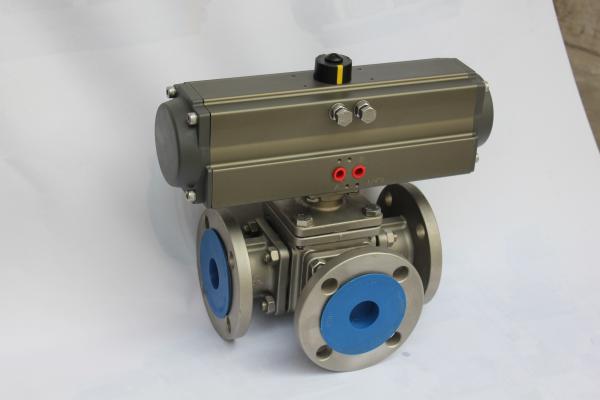 butterfly valve and ball valve with pneumatic air actuator