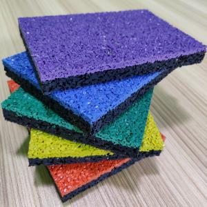 China EPDM Rubber Granules Interlocking Exercise Mat Fire Resistant Green on sale