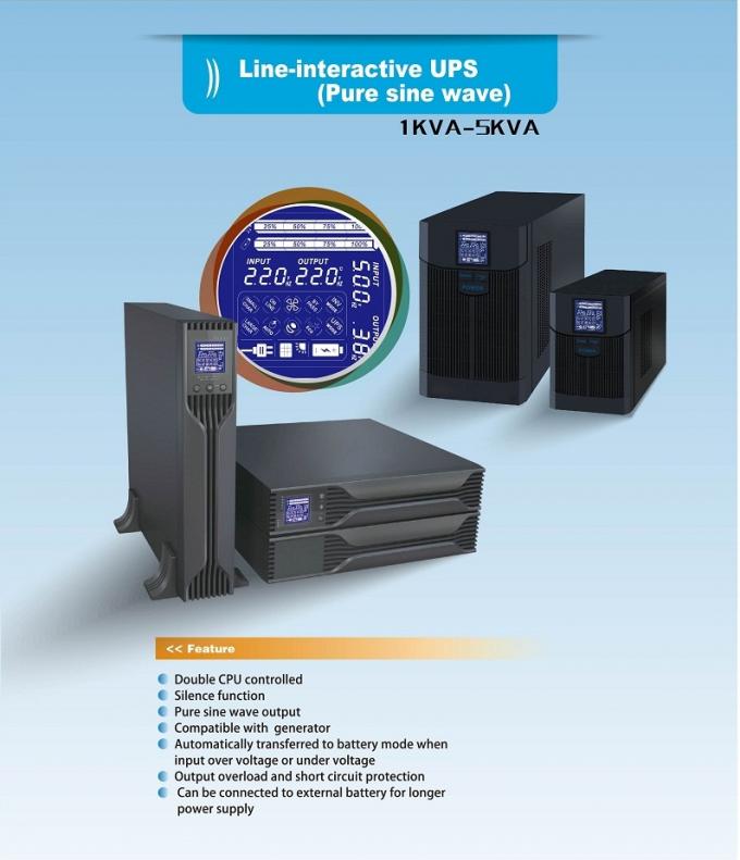 2 CPU Controlled 1KVA Pure Sine Wave Home Ups Overvoltage Protection 0