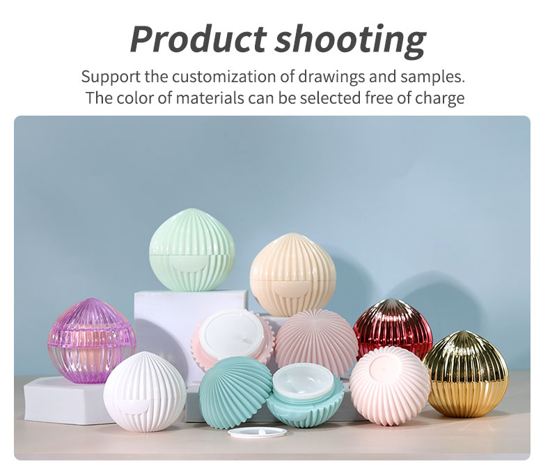 ABS Screw Cap 20g 30g 50g Cosmetic Screen Printing Spherical Cream Bottle Packaging for Cosmetic Packaging Containers