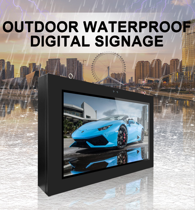 Multi Languange 55 Inch IP55 Level Wall Mounted Digital Signage Interactive