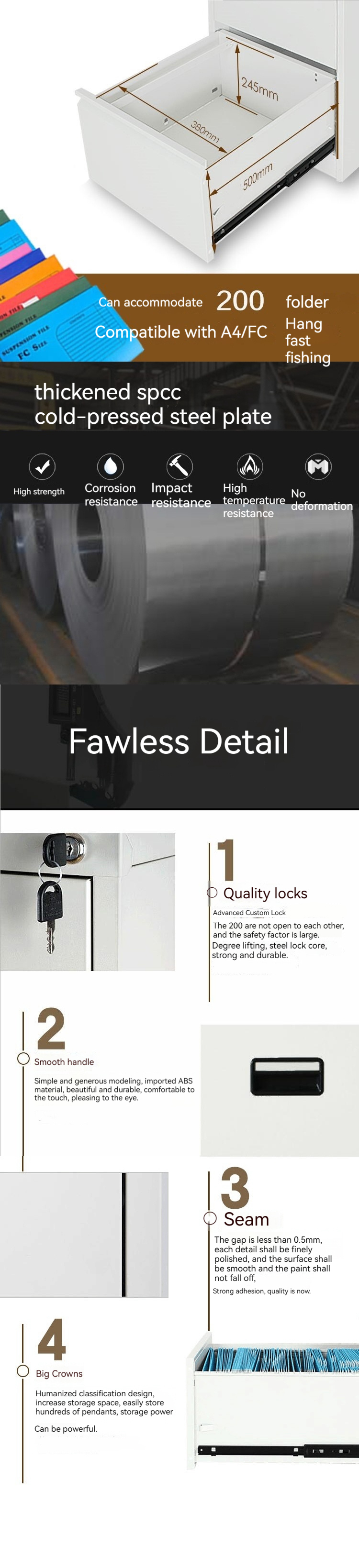 Keep Your Documents Safe and Organized with a Stainless Filing Cabinet