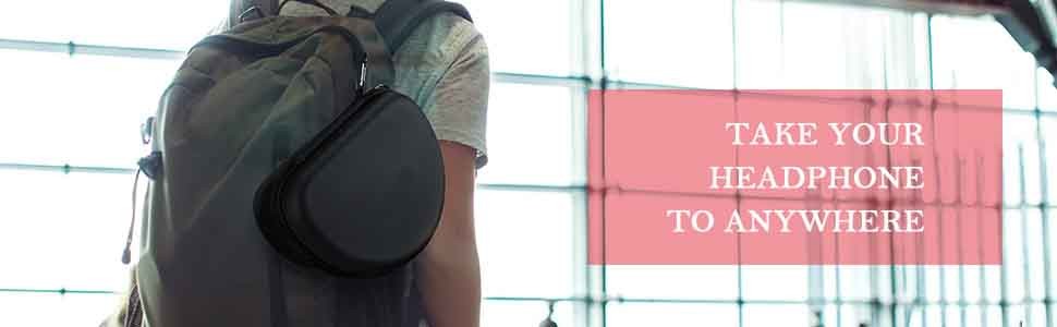 L7.87in Foldable Headphone Carrying Case Hard EVA Cover