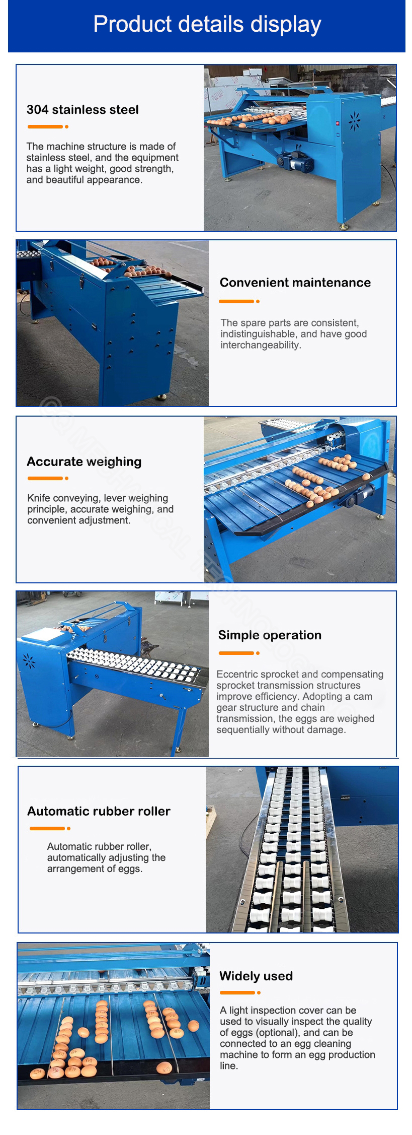 Egg Weight Sorter Machine Egg Size Sorting Machine Chicken Egg Sorting Machine