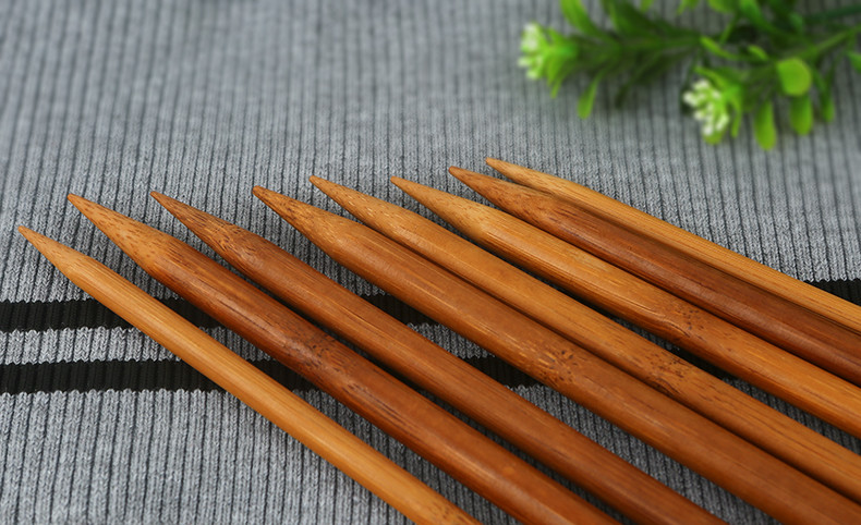 12Pcs Set Light Bamboo Circular Knitting Needles Single Pointed Knitting for Handmade DIY Knitting
