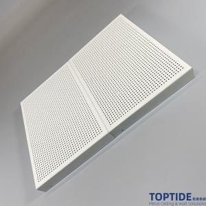 China Decorative Subway Commercial metal Fireproof integrated Aluminium Perforated Ceiling Tiles on sale