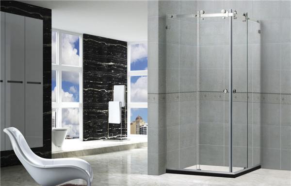 Frameless Transparent Glass Square Shower Enclosures Corner Enter For Home /
