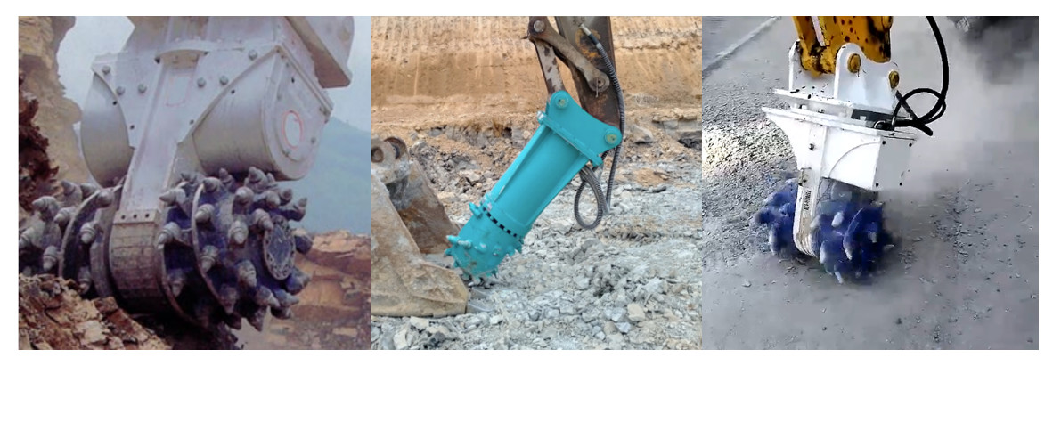 ODM Rock Grinder Attachment For Excavator Drum Cutter 850kg