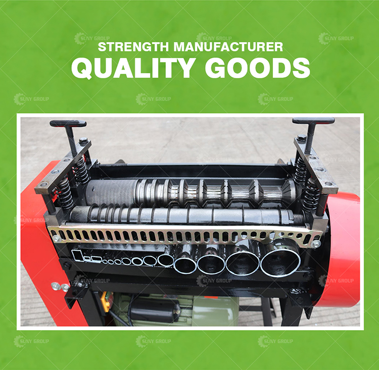 Customized Voltage Waste Communication Cable Stripping Machine 53*43*85cm Scrap Cable