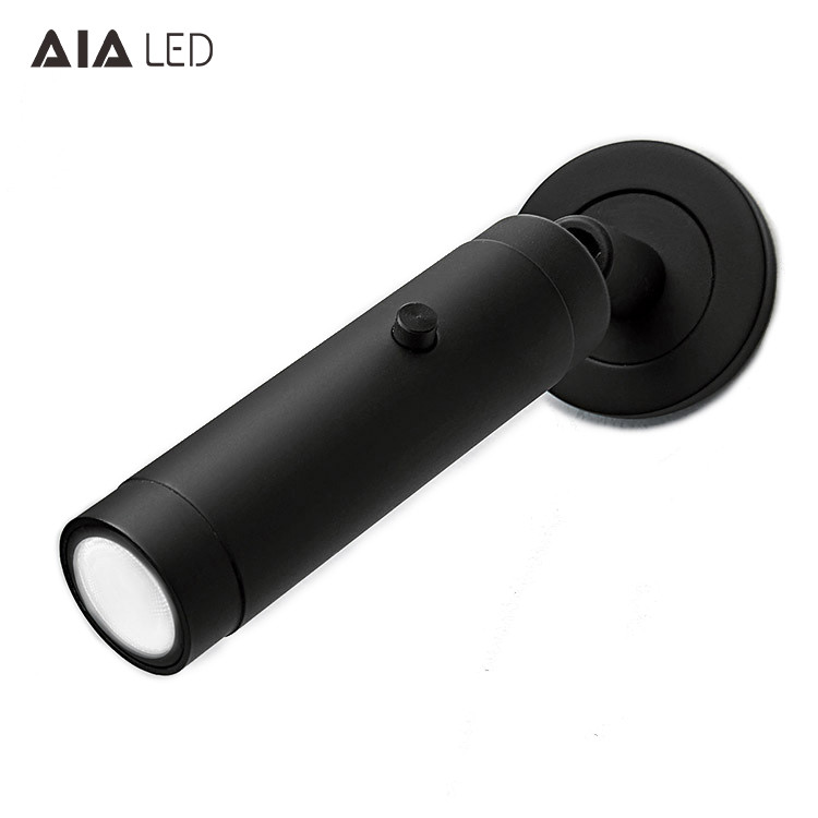Interior switch on lamp head fairy small headboard wall light 3W led bed reading lamp bedside wall lamp foldable for bed