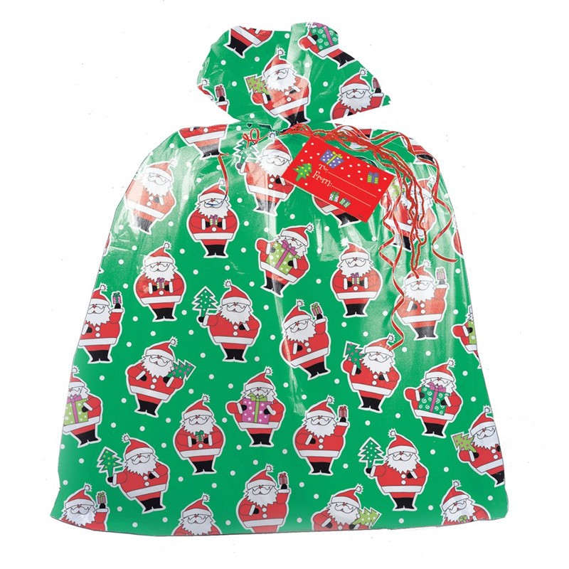 Reusable Plastic Christmas Gift Bags Tear Resistant For Presents Wrapping