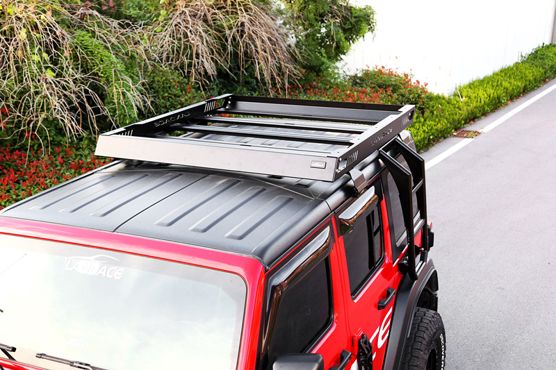 Sturdy Roof Mount Steel and Aluminum Alloy Basket for Jeep Wrangler Net Weight 37.5kg
