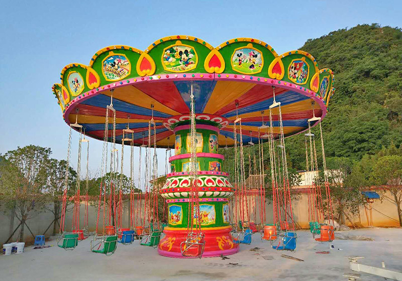 Glass Fiber Reinforced Plastic Flying Swing Ride 220V / 380V Voltage For Children