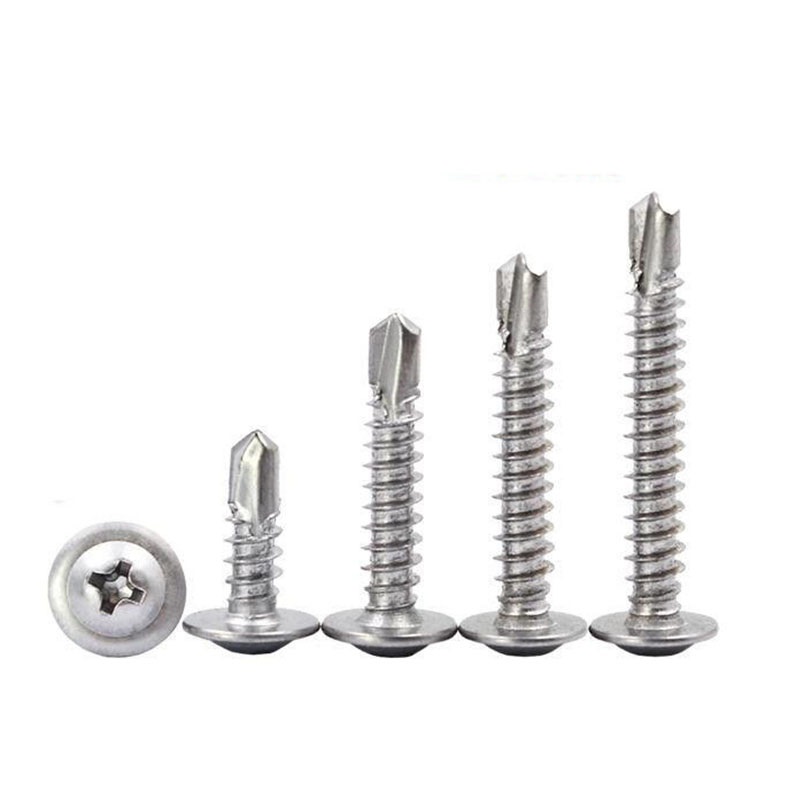 DIN Standard Stainless Steel Hardened Large Flat Self Tapping Screw for Customer Request