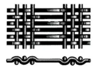Industrial Crimped Woven Metal Mesh , Tensile Stainless Steel Mesh Screen