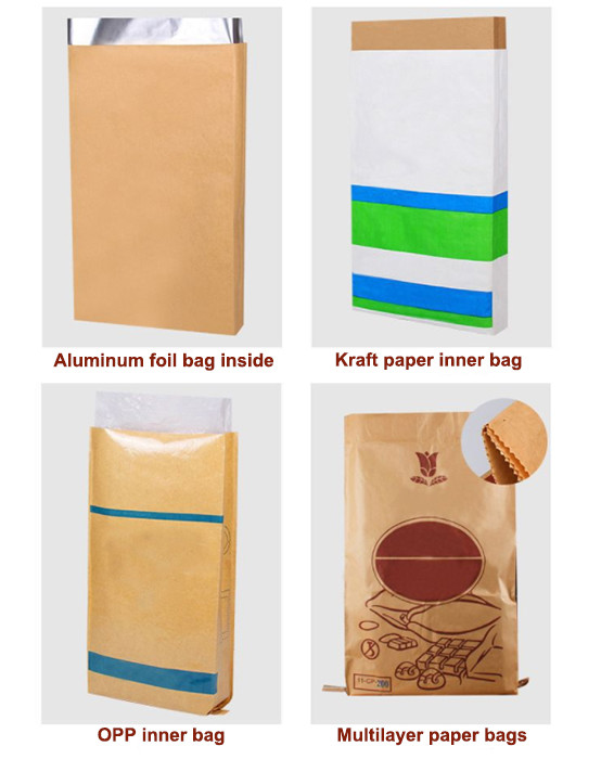 Customized Printing Industrial Multiwall Paper Bags Various Thickness