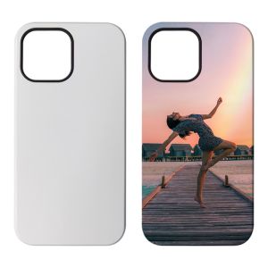 TPU Protective 2 In 1 PC Coated 3D Sublimation Tough Phone Case For IPhone 15 14