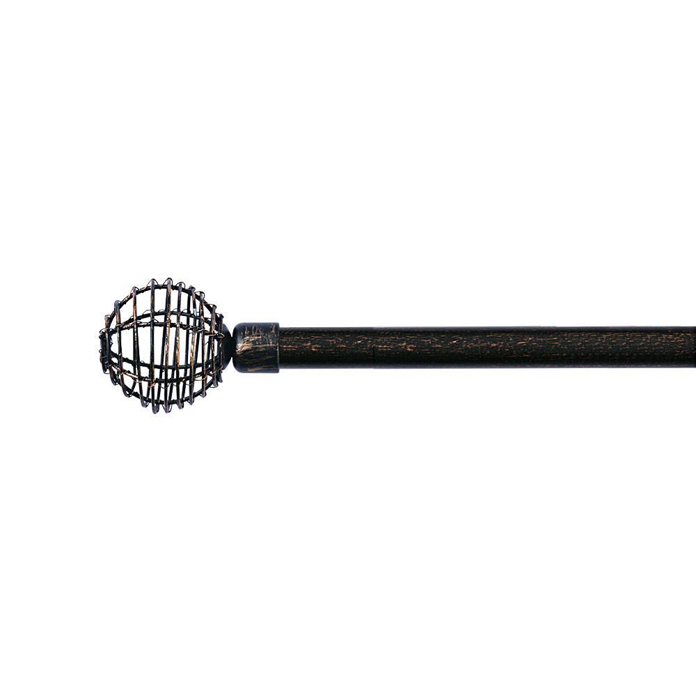 Black Copper Color Iron Pipe Curtain Rods With 0.5MM Thickness For Indoor Decoration