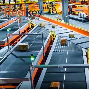 High Speed Cross Belt Sorting Line Conveyor Sorting System For Distribution