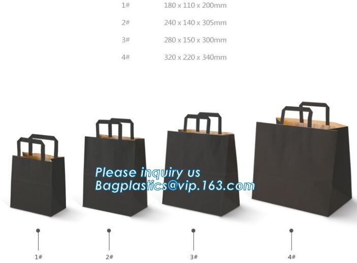 Flower carrier bag with different color customized pot plants kraft paper bag with handle,stamping logo fancy paper flow