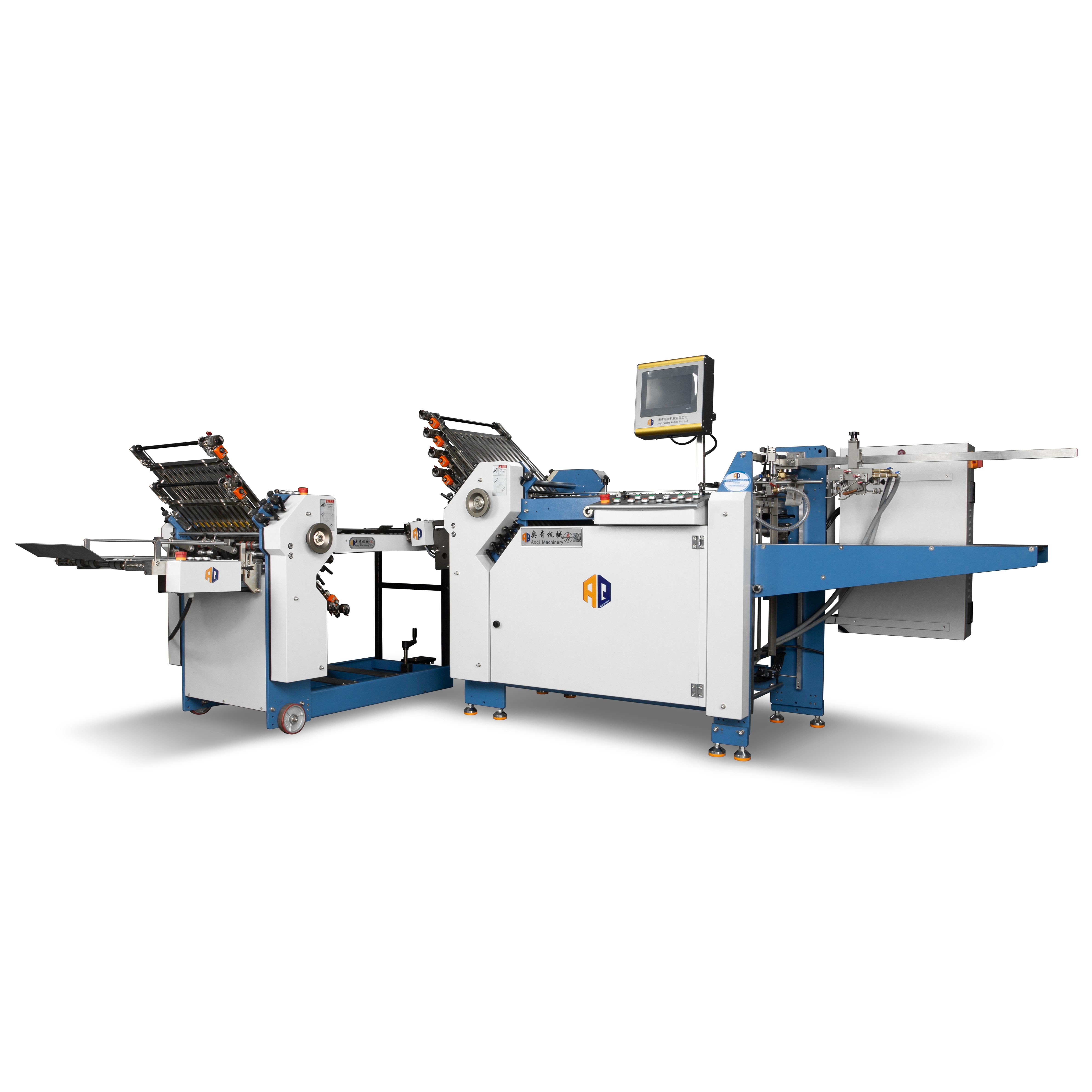 50*105mm Cross Fold Paper Leaflet Folding Machine Automatic Parallel For Booklet