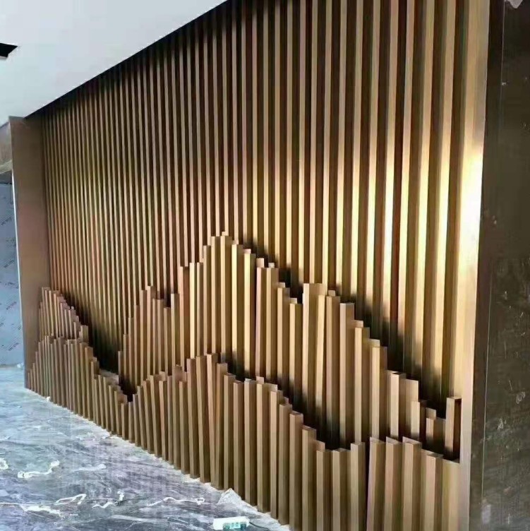 Hotel hall metal decorative tall room divider screen wall panel