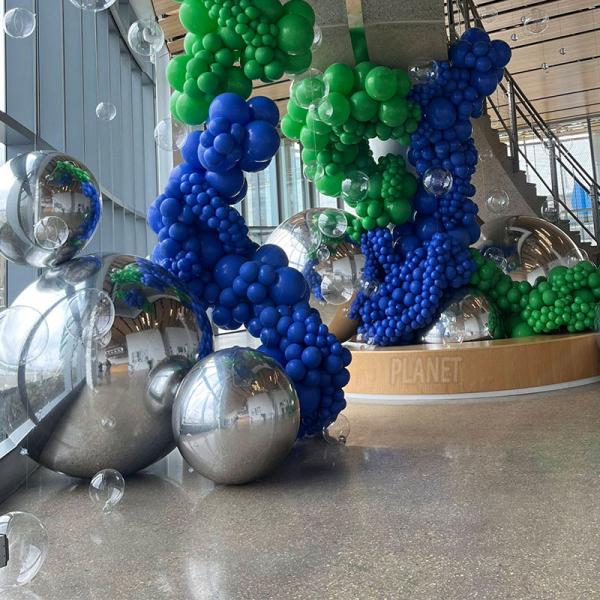 Giant Christmas Inflatable Metallic Balls PVC Mirror Ball Inflatable Mirror