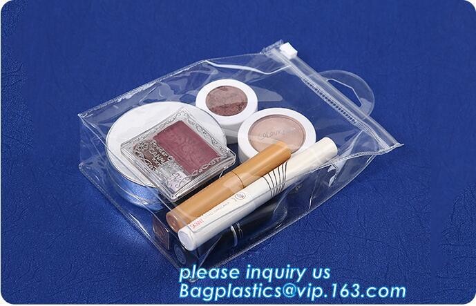 Plastic Bag OEM Custom PVC Loop Handle Image Printed Plastic Shopping Bag,Promotional Clear Waterproof Plastic Cosmetic