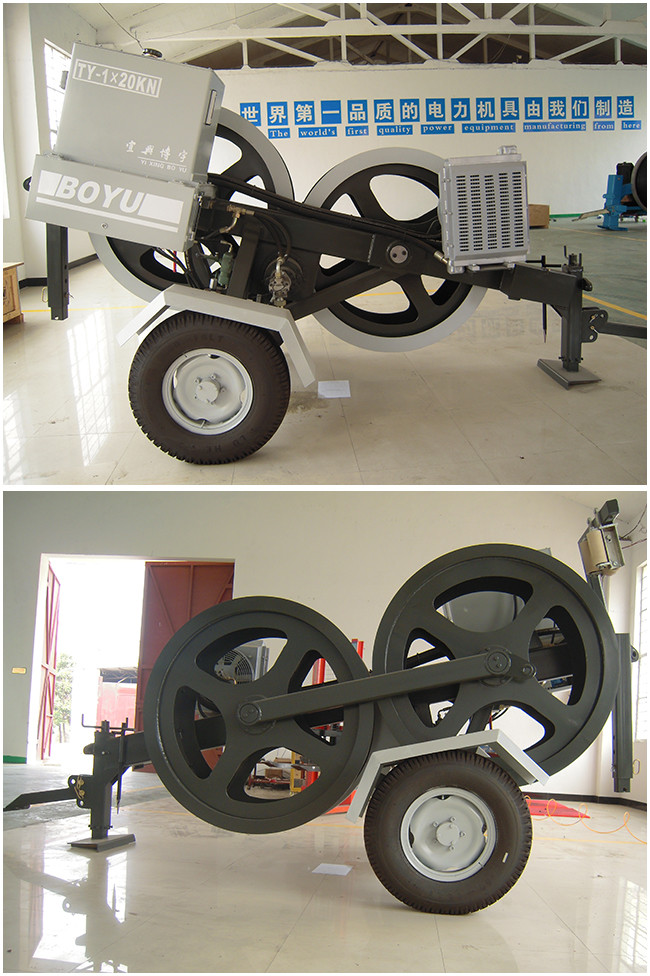 High Power Cable Stringing Equipment / Underground Cable Pulling Winch for Overhead Line