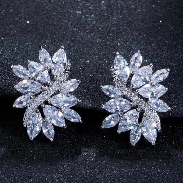 Luxury AAA CZ Stud Earrings For Women Romantic Elegant Female Daily Earrings