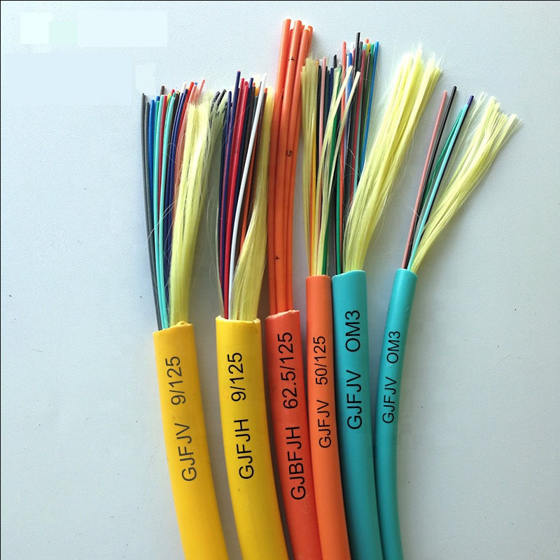 Indoor Multimode Fiber Cable LSZH Turquoise Sheath Tight Buffered OM3-300