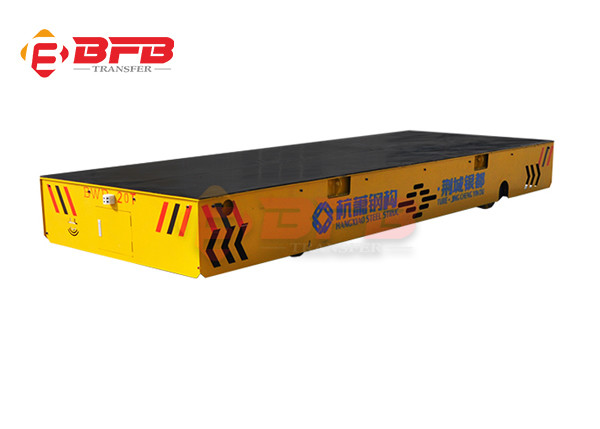 Custom Made Cable Steel Coil Handling Flat Transfer Cart For Road With Hydraulic Lifting Equipment