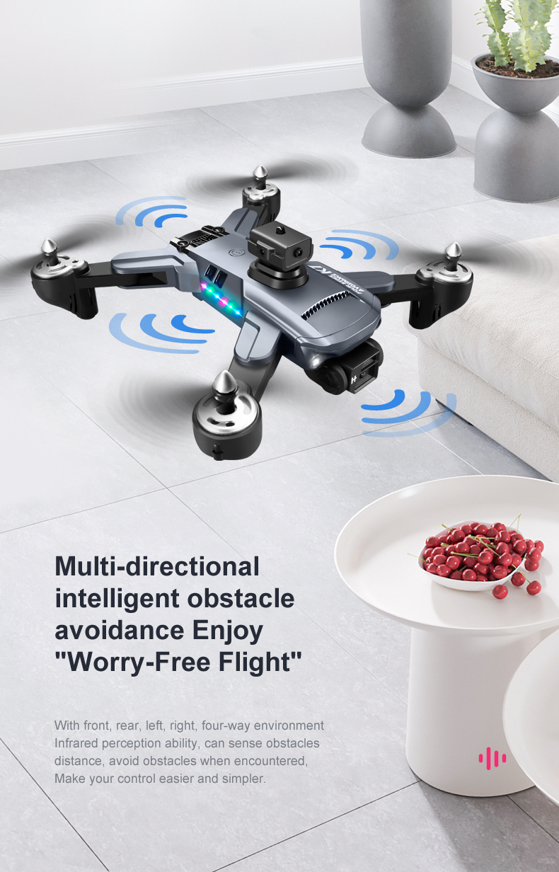 Smart GPS Optical Flow Quadcopter Drone with Obstacle Avoidance and Image Transmission Distance of 200M