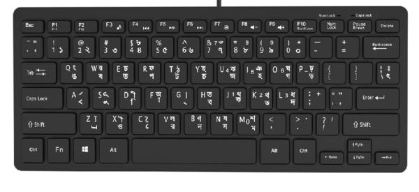 HIPS Material Waterproof Keyboard with 78 Carbon Film Keys Silent Design Multi