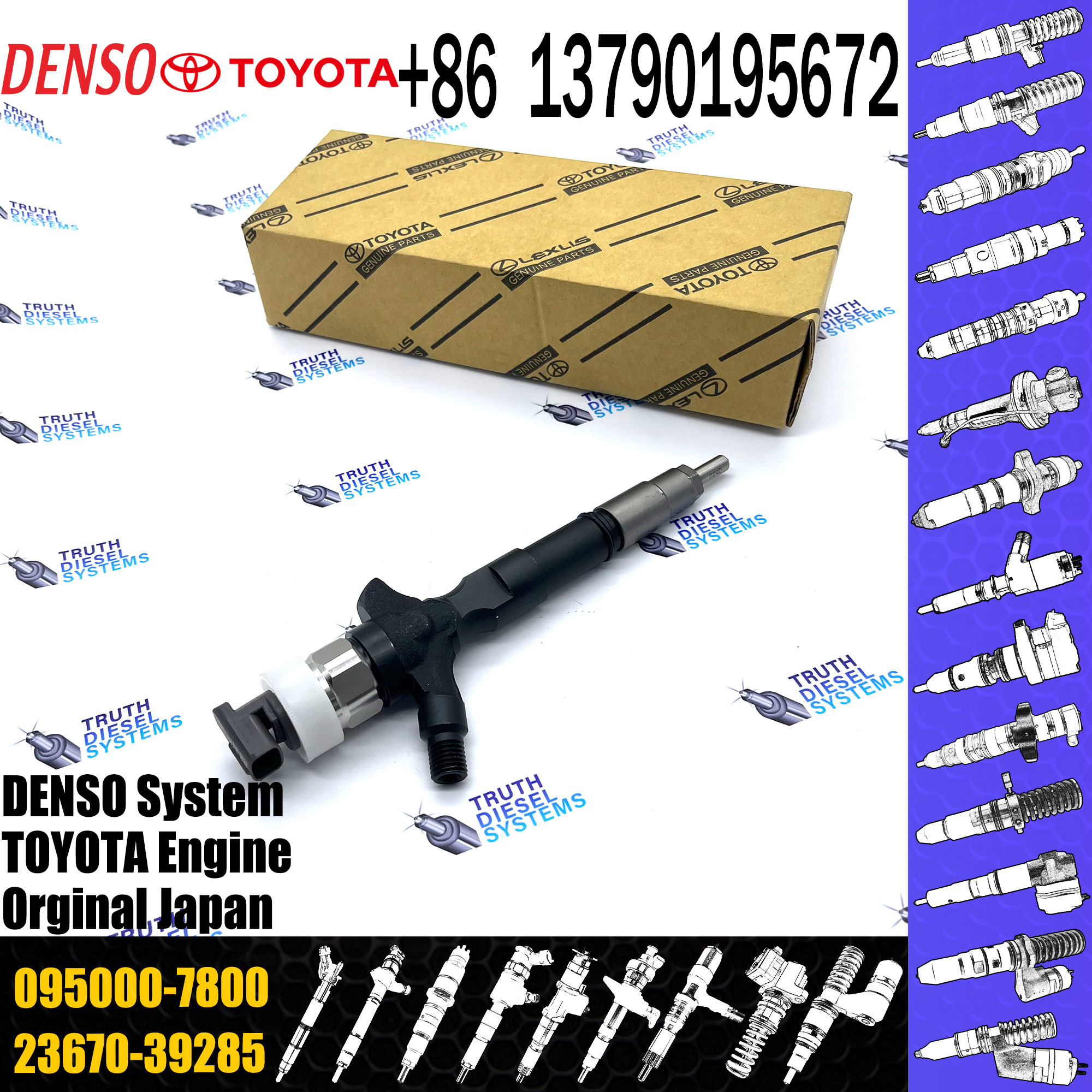 23670-30150 2367030150 Brand Injector Genuine Product 095000-5740 0950005740 095000-7800