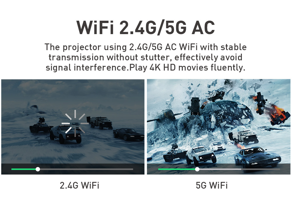 Ultra HD 4K Mobile DLP Interactive Projectors Pocket Portable Home Theater