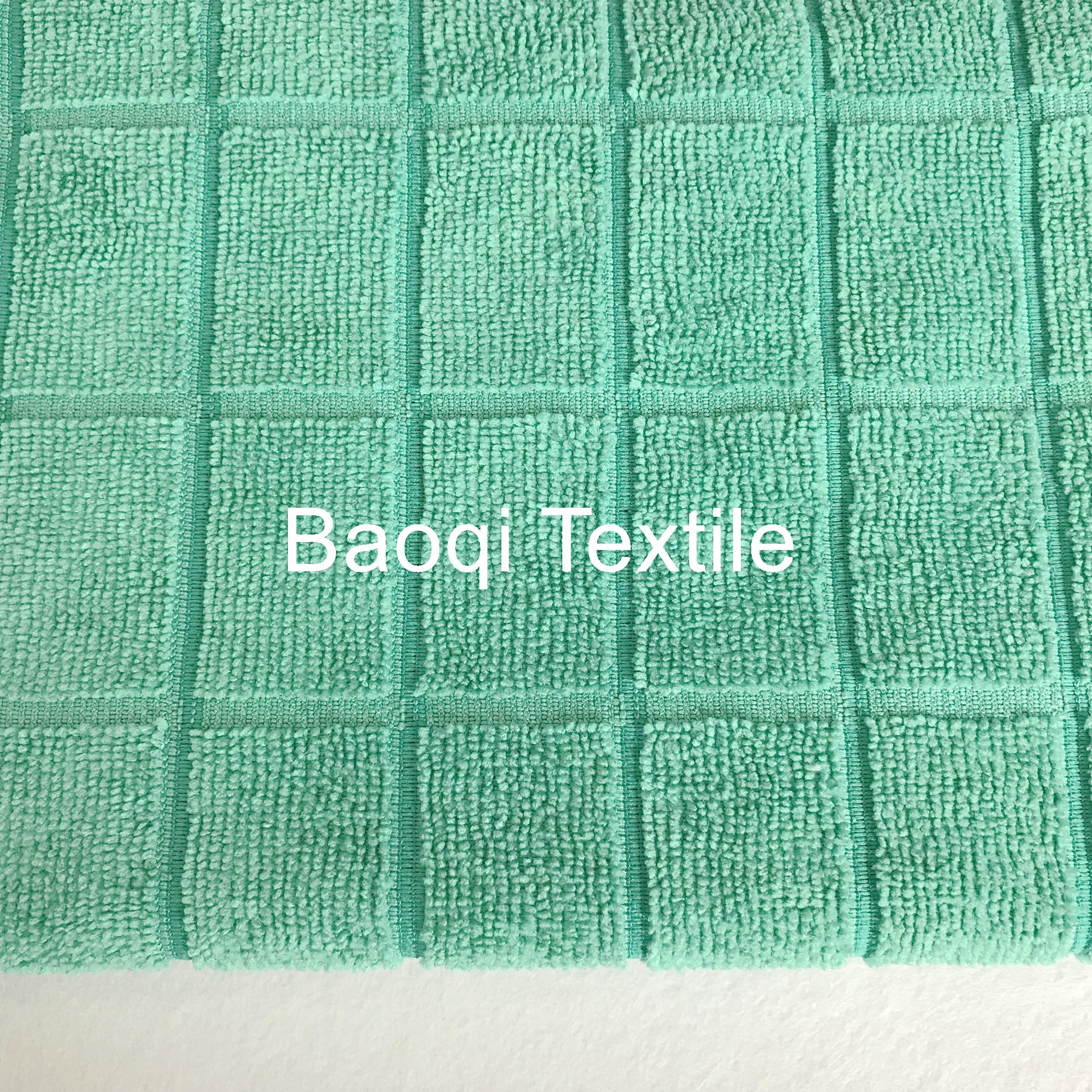 Green 260gsm solid microfiber dish rags，tea towels wipes,double side kitchen cleaning rags size 40*60cm