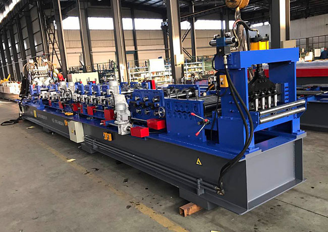 Hydraulic Drive Automatic Roll Forming Machine , C Purlin Machine Shaft Diameter 80mm