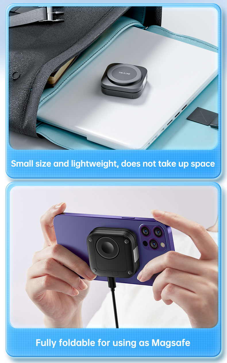 Fast Charging Magnetic Wireless Charger with 15W Maximum Output Power and Short Circuit Protection