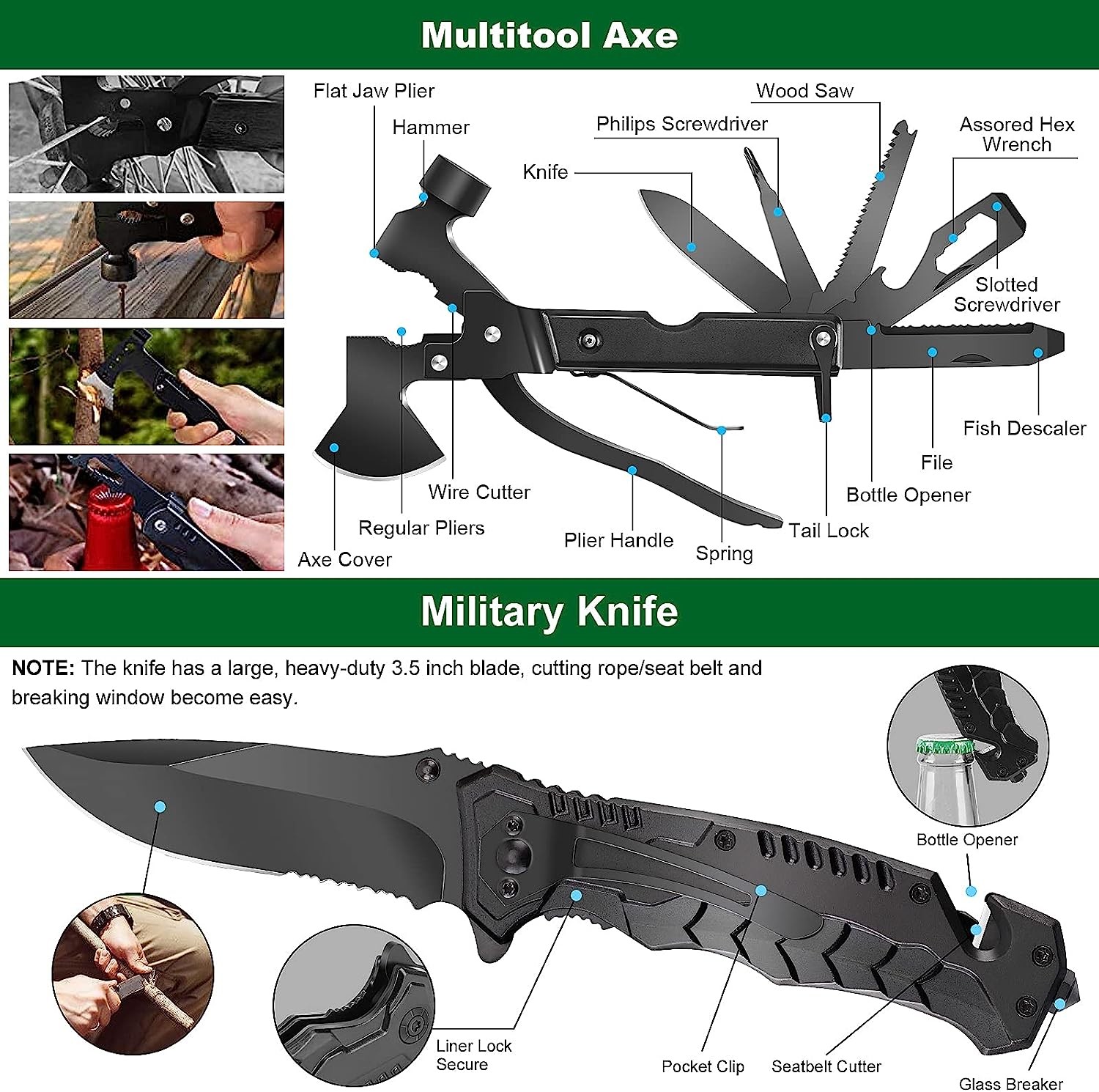 Emergency Survival Kit and First Aid Kit, 142Pcs Professional Survival Gear and Equipment with Molle Pouch