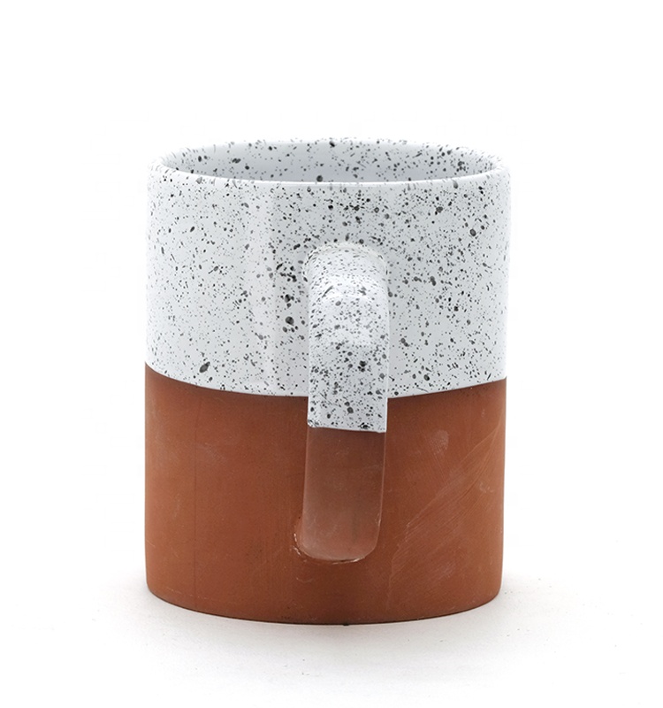 10oz Creative Ceramic Tea Coffee Mug Cup With Two-Color Handle