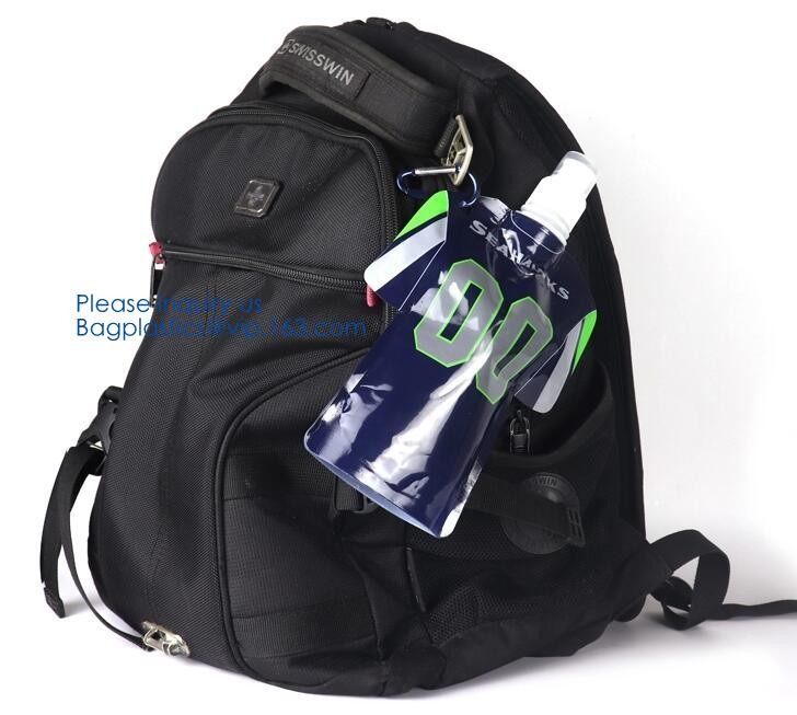 Foldable Water Bottle Bag 480ML Environmental Protection Collapsible Portable Water Bag Sports water bottle 480ml bageas