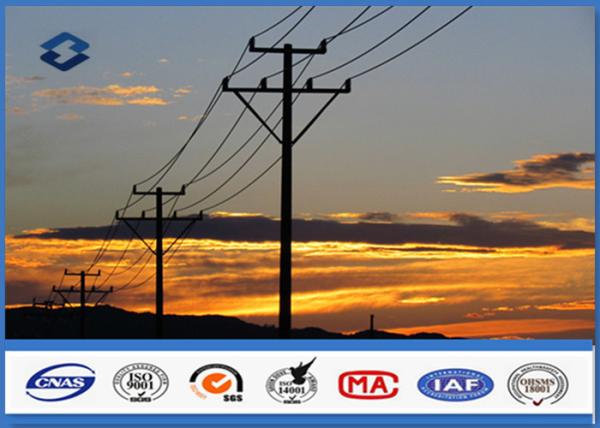 Low Voltage Round steel pole 25 years Warrantly 18M Hot Dip Galvanization steel