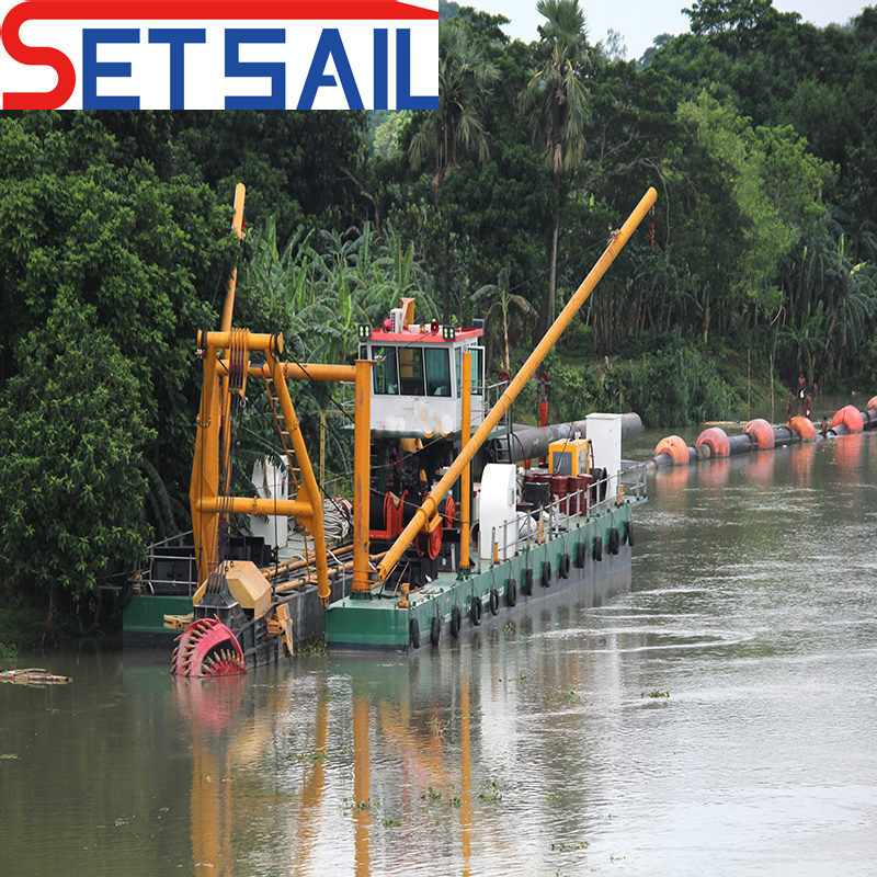 Rexroth Hydraulic Motor Cutter Suction Head Dredger with Anchor Boom