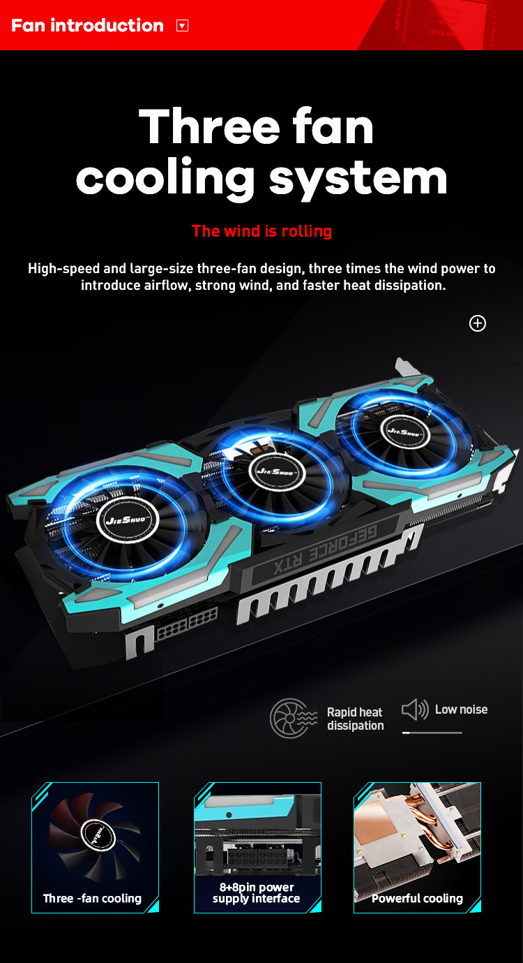 RTX 2080 8GB GDDR6 256BIT Computer Game Graphics Card PCI Express 3.0 16X