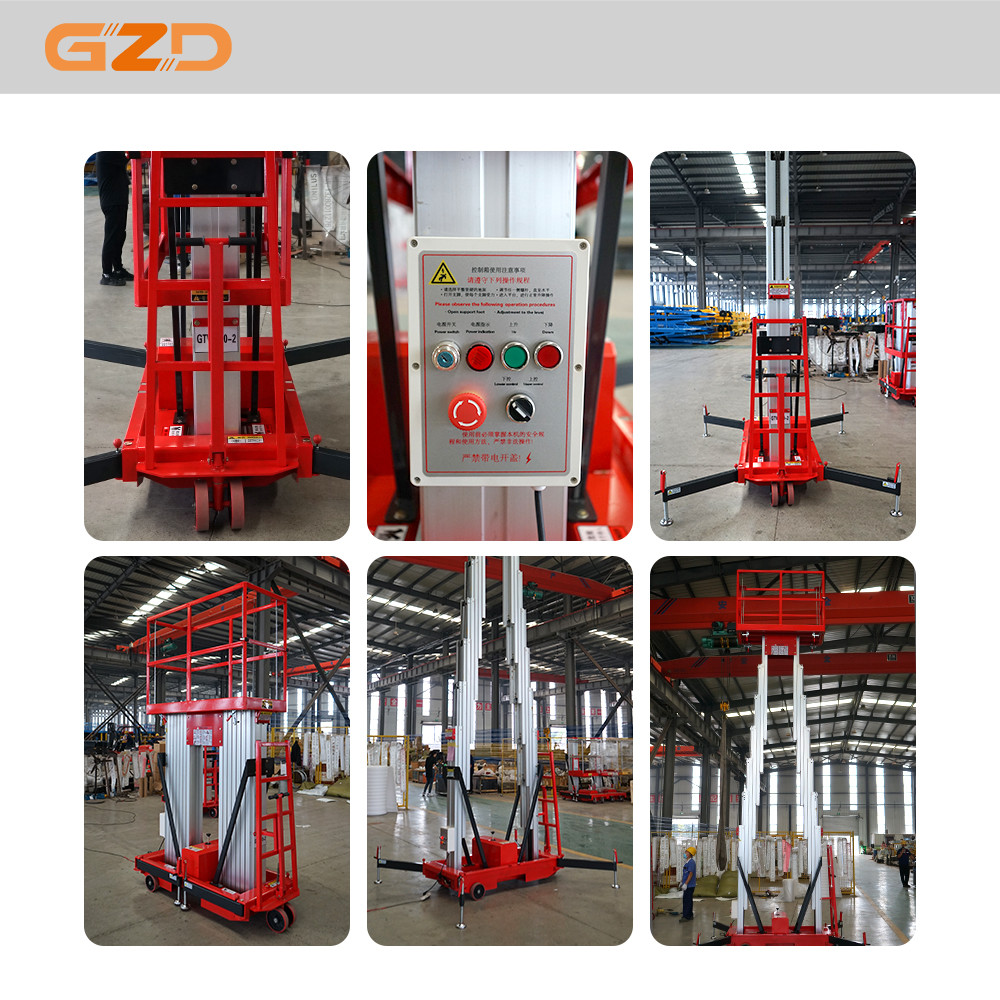 Double Column Work Lift Platform Heavy-Duty Dual Column Elevation Platform For Safe Vertical Access